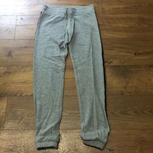 Plush & Lush Sweatpants w/ black sequin pinstripes